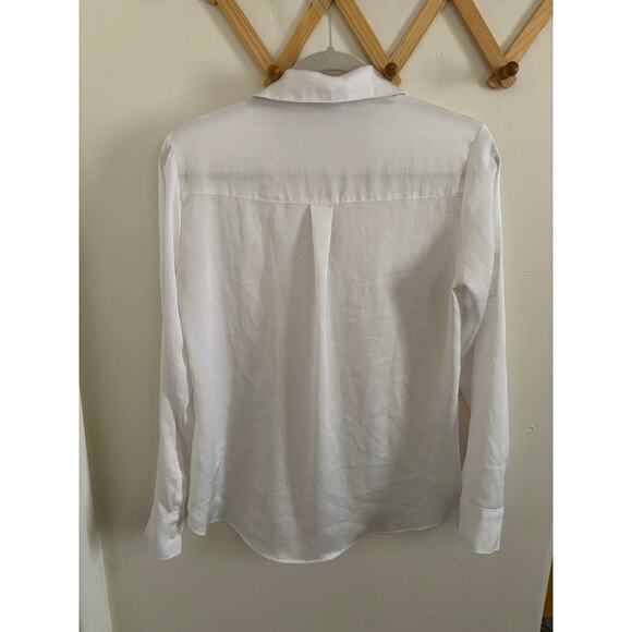 Express Top Women's Small Original Portofino Relaxed Fit Satin Button Up - Picture 7 of 7